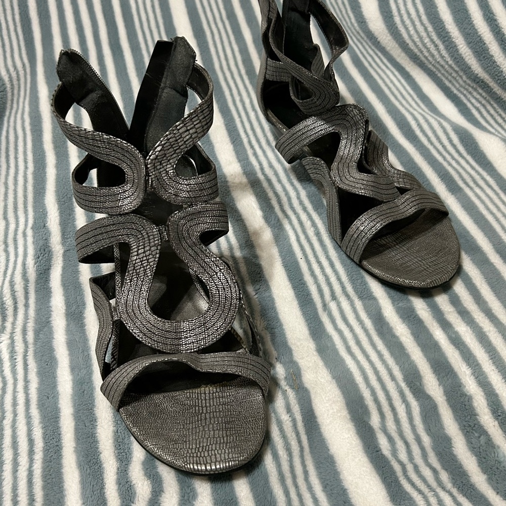 Lane Bryant Silver Gladiator Sandals